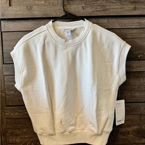 ATHLETA WHITE HEAVYWEIGHT
TERRY DOLMAN TEE NWT SZ SM